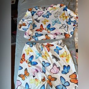 2 piece butterfly outfit